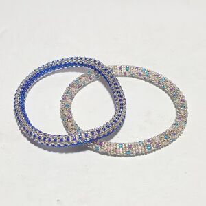 2 Sashka 8" Beaded Bracelets Handmade
